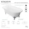 Aqua Eden Clawfoot Bathtubs, 60 L, 30.5 W, White/Polished Chrome, Cast Iron VCTND603017NB1 - alternate 7